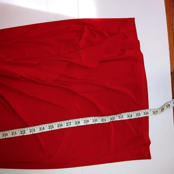 Black Label Evan Picone Red Fitted Dress 6 - Picture 6 of 7